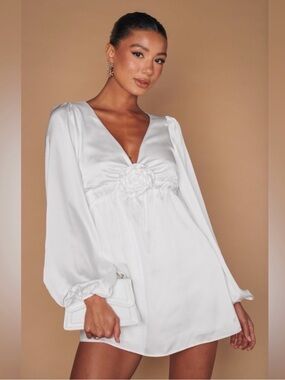 NWT Show Me Your Mumu Rosetta Mini Dress white size XL